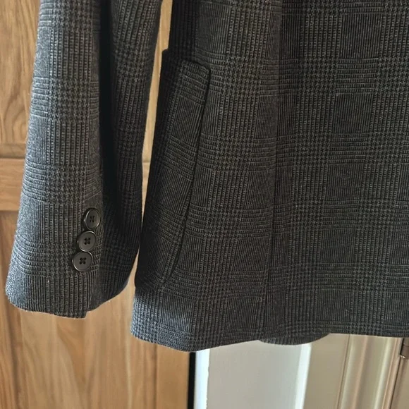 NWT Uniqlo grey comfort 2b jacket plaid xs - Picture 10 of 13